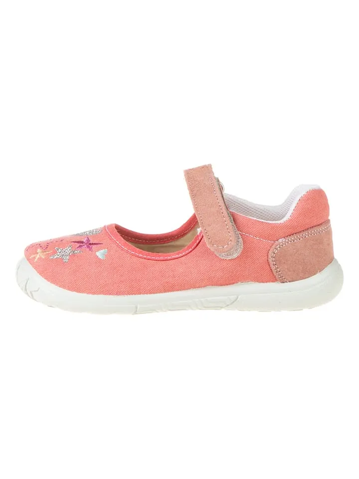 Ballerina's met bandje koraalrood